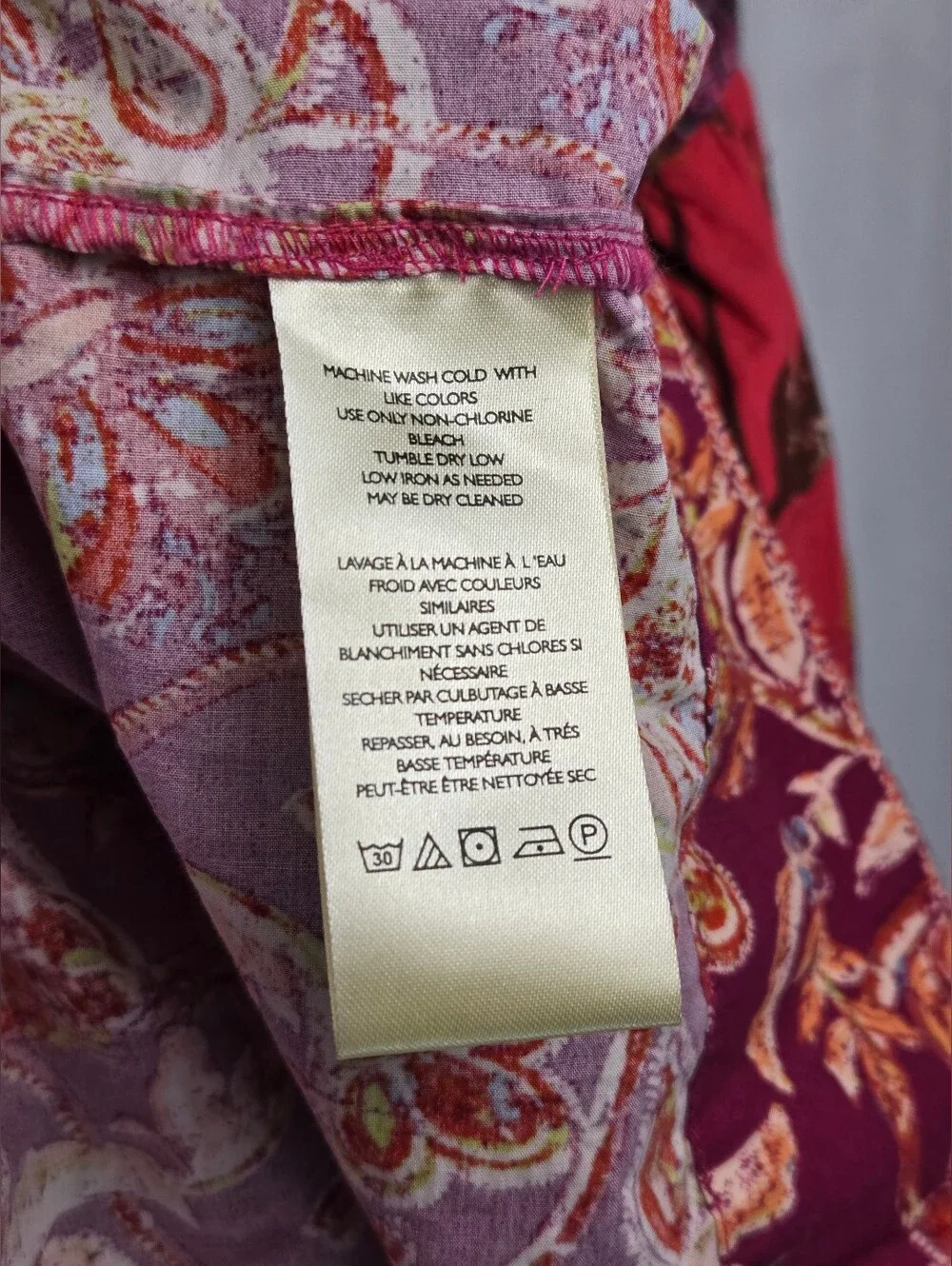 Free People Bluebell Maxi Dress Magenta Combo Floral Boho Smocked Pockets Sz S - Picture 16 of 16